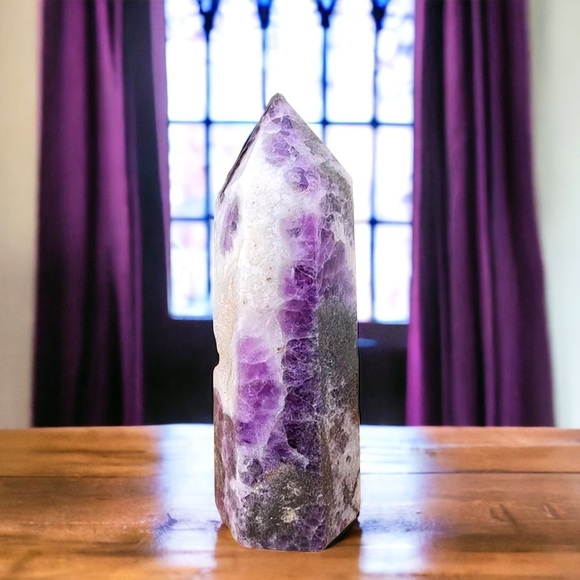1 LB. LARGE Rare Deep Purple Fluorite Natural Druzy Geode Crystal Healing Tower - Picture 3 of 6